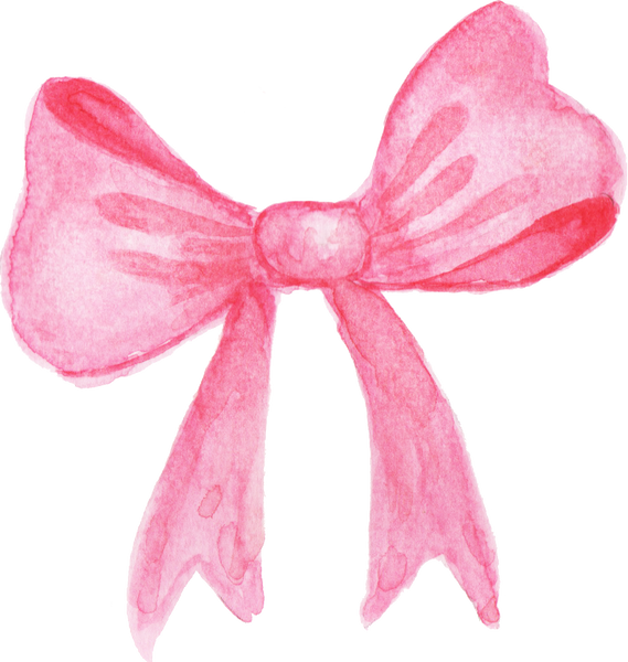 Pink Velvet Watercolor Bow Ribbon